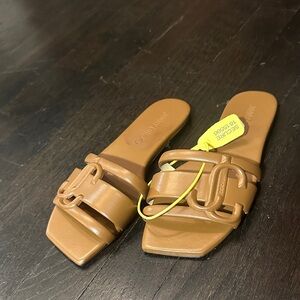 Jimmy Choo brown Laran leather slide sandal, size 35